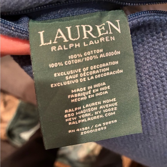 Ralph Lauren blue woven pillow cover 22 inch - Picture 4 of 4